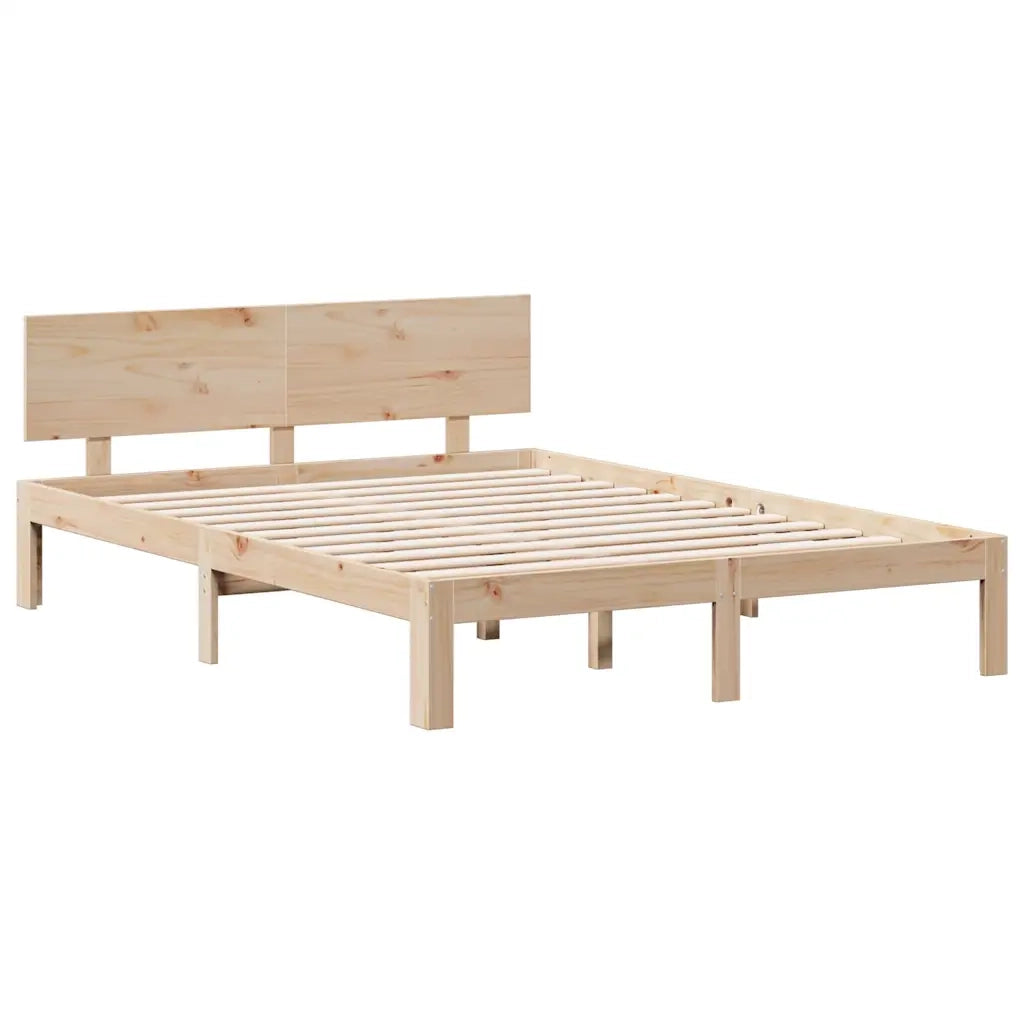 Letto Libreria senza Materasso 140x200 cm in Legno di Pino 3322692