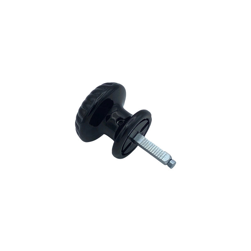 Maniglia su rosetta tonda SAGUATTI  811/60QQ in alluminio nero lucido