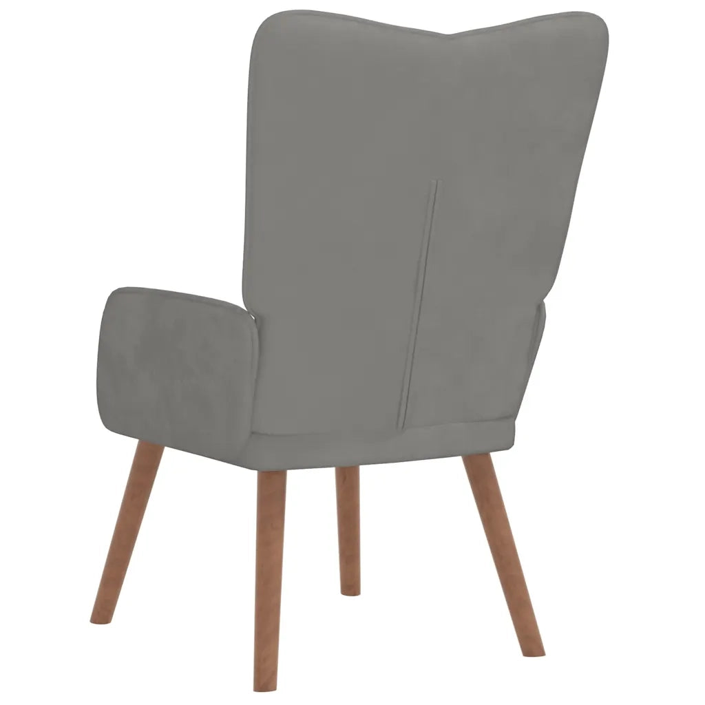 Poltrona Relax Grigio Chiaro in Velluto cod mxl 63607