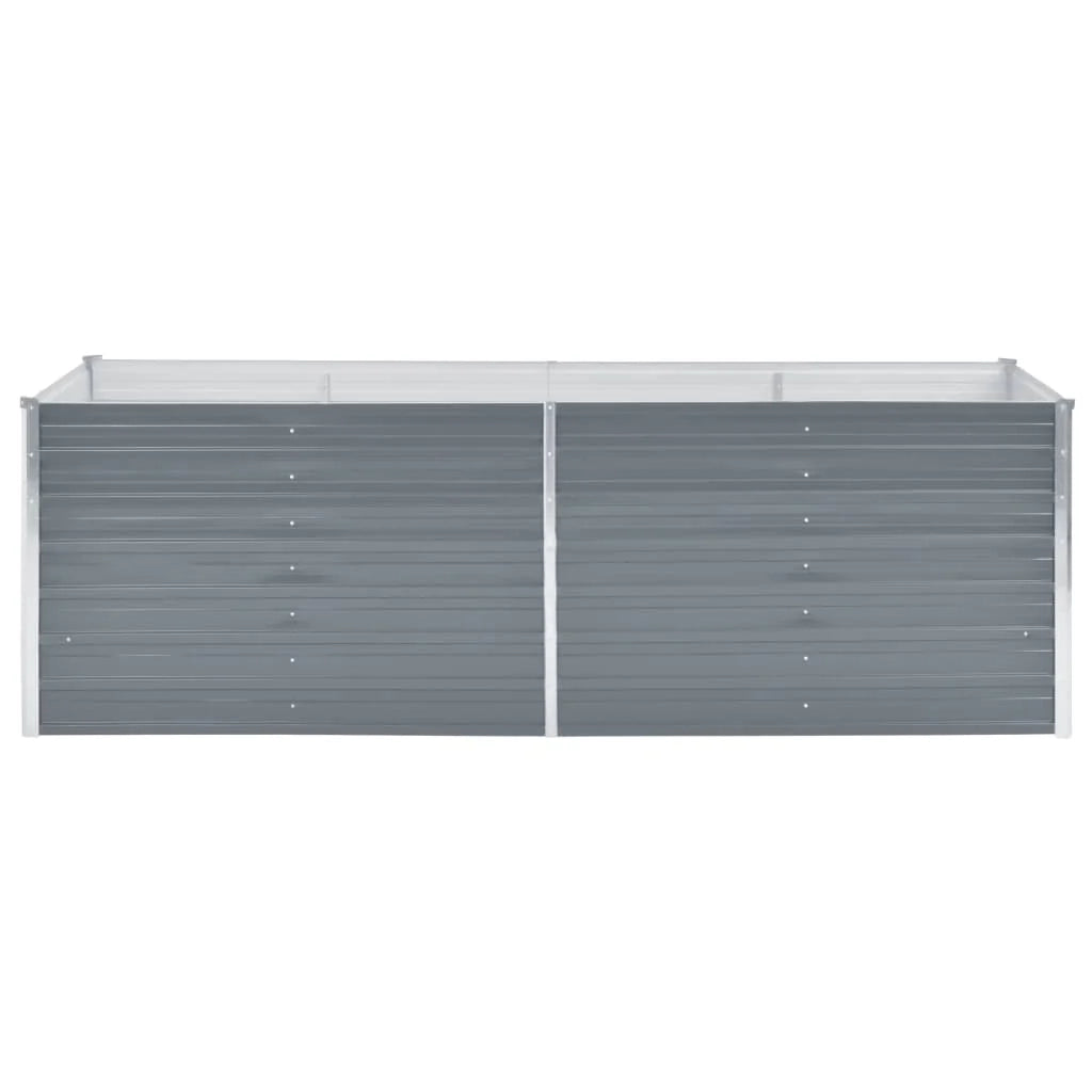 Fioriera rialzata per piante e fiori acciaio zincato 240 x 80 x 77 cm grigio 02_0001105