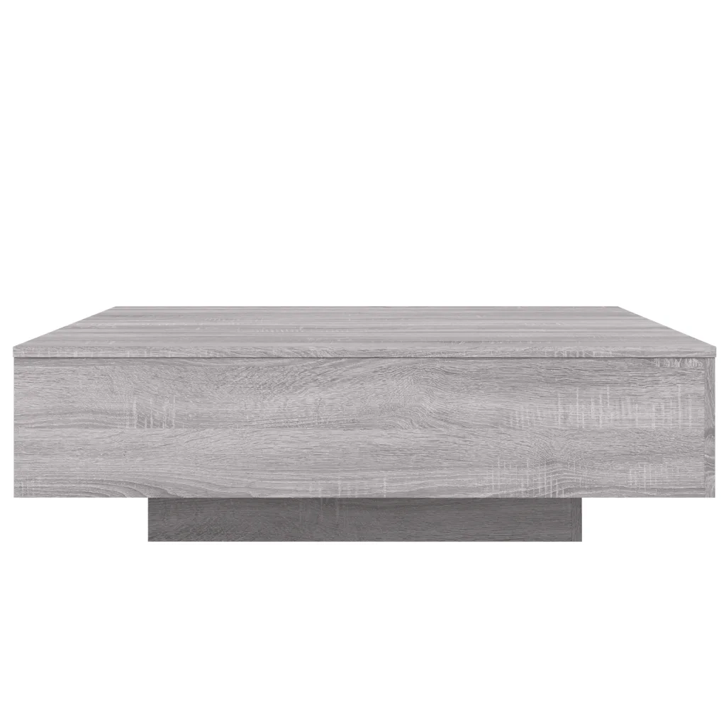 Tavolino da Soggiorno con Luci LED Grigio Sonoma 100x100x31 cm 836607
