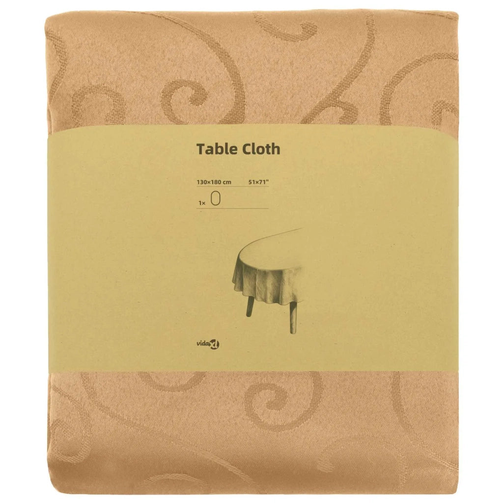 Tovaglia da Tavolo Ovale Beige 130 x 180 cm 42040152