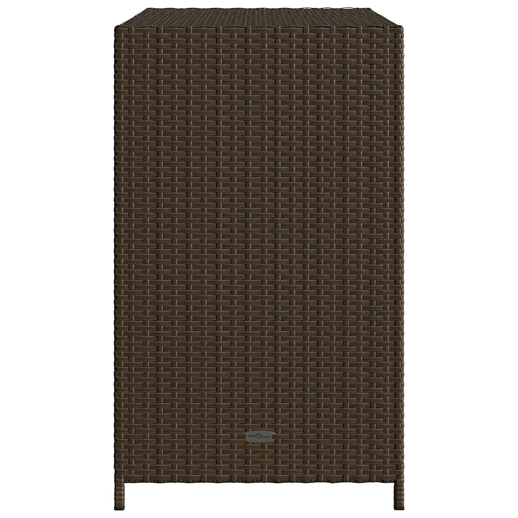 Armadietto Portaoggetti Giardino-Armadio per esterni Marrone 83x45x76 cm Polyrattan