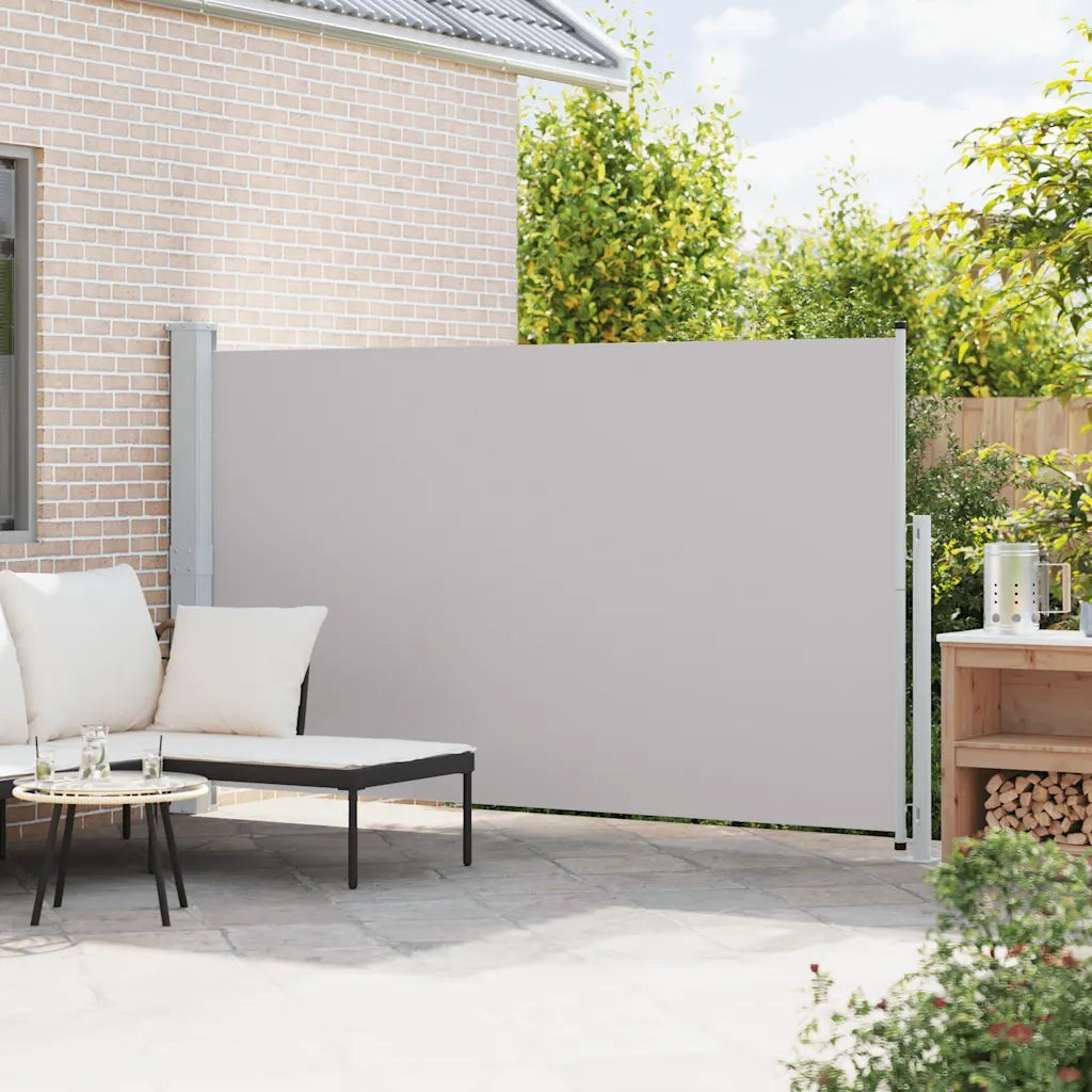 Tenda Laterale Retrattile per Patio 180x314 cm Grigia 313401