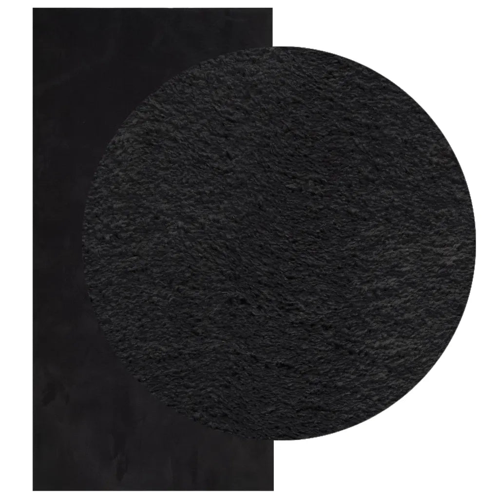 Tappeto a Pelo Corto HUARTE Morbido e Lavabile Nero 100x200cmcod mxl 85989