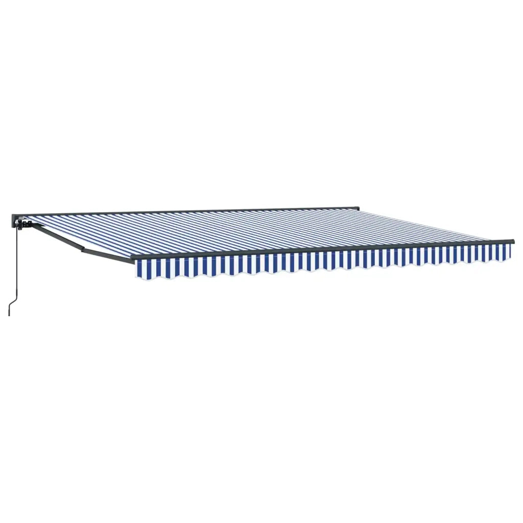 Tenda da Sole | Tenda retrattile manuale Blu e Bianco 4 x 2 m