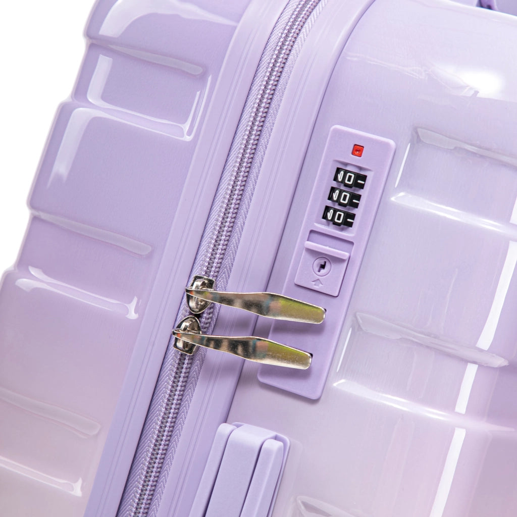 Set valigie rigide 2 pezzi con spinner e combinazione, viola, include beauty case 14