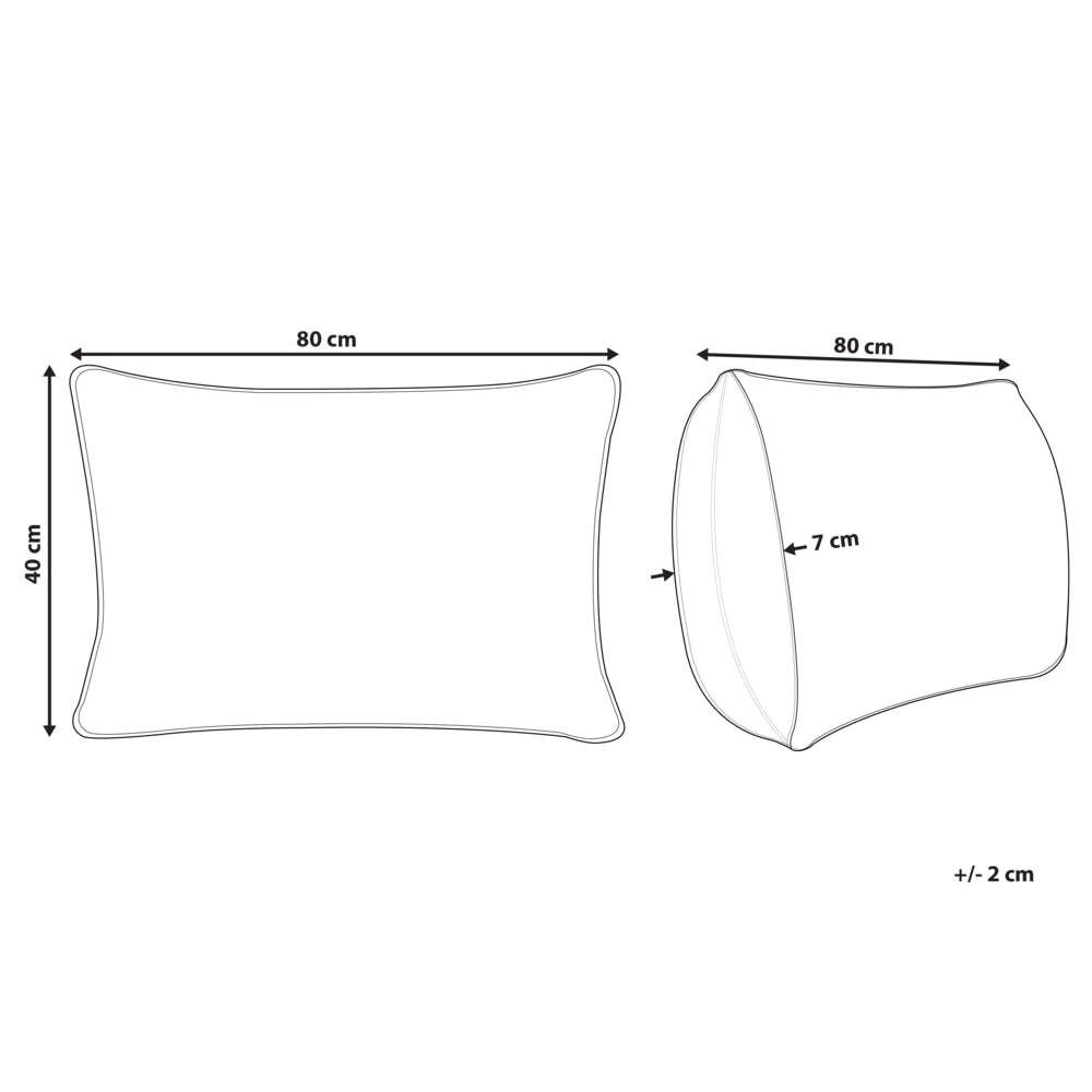 Cuscino basso a triplo scomparto Rivestimento in cotone premium Imbottitura in piuma d'oca Imbottitura in piuma d'oca Bianco 40 x 80 cm