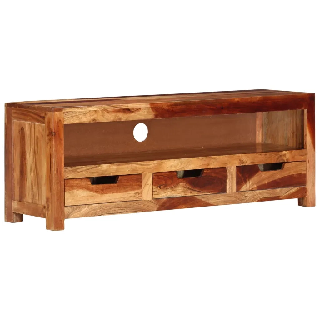 Mobile Porta TV 110x30x40 cm in Legno Massello di Acacia 339508