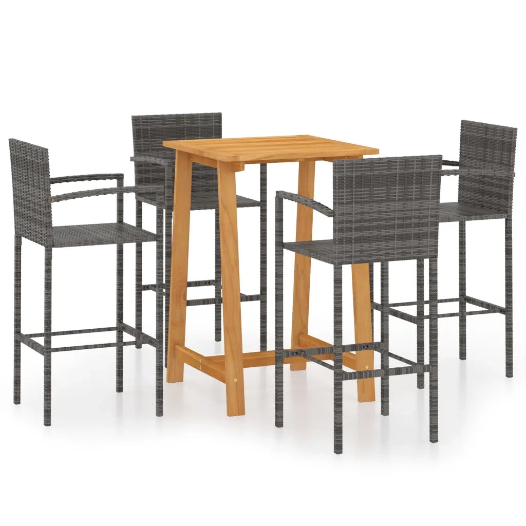 Set Bar da Giardino 5 pz Grigio cod mxl 40330