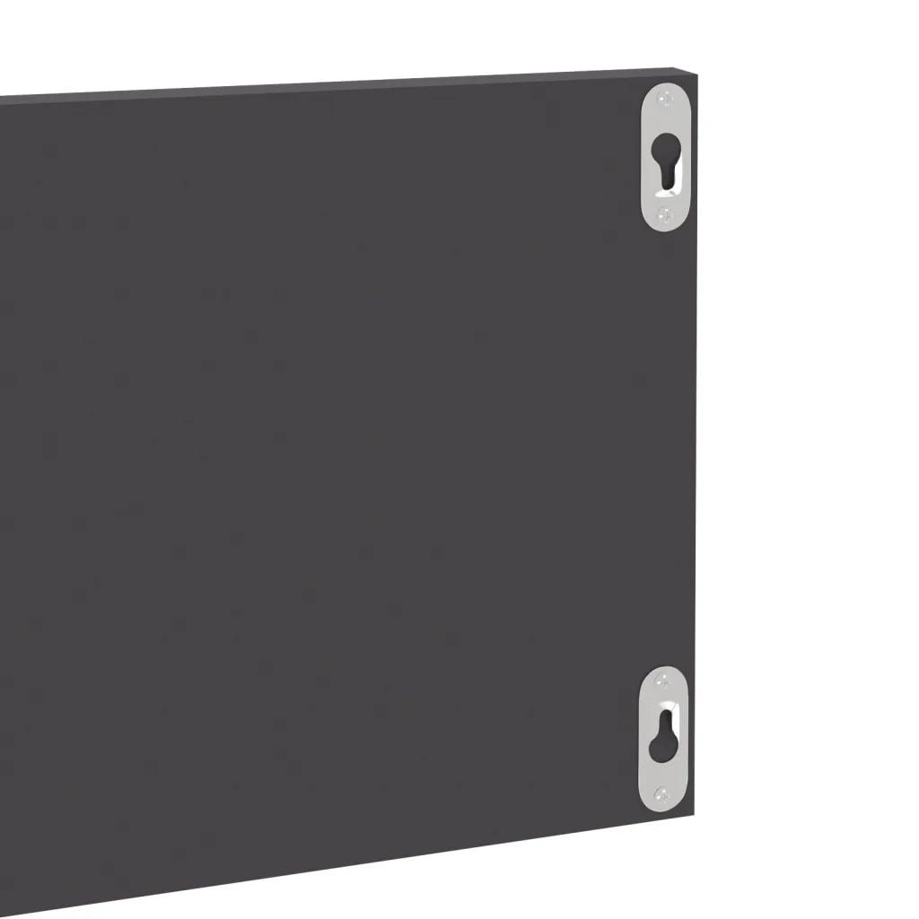 Mensole Parete 4pz Grigio Lucido 80x11,5x18cm Legno Multistrato 807350