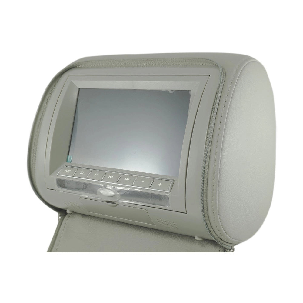 Trade Shop - Coppia Poggiatesta Auto Monitor Lcd 7 Pollici Dvd Usb Sd Card Con Patta -