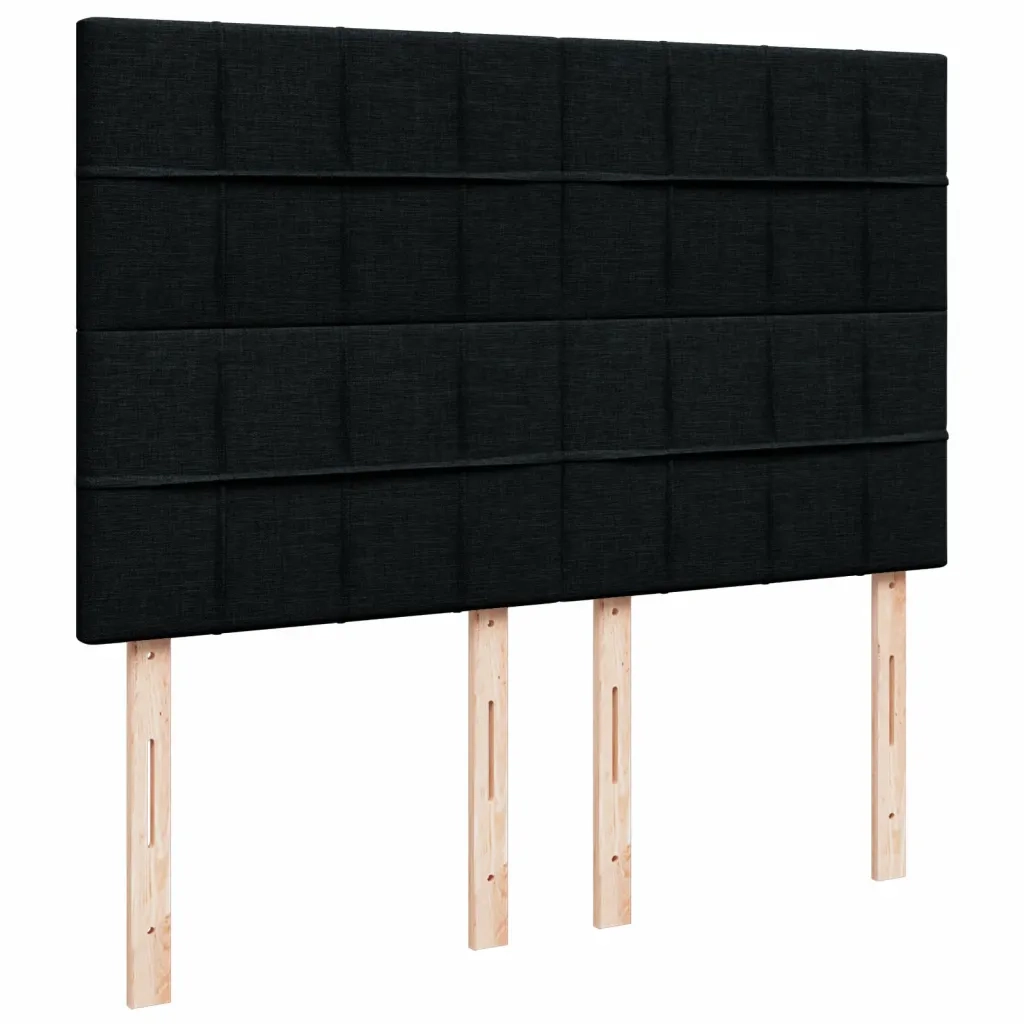 Giroletto a Molle con Materasso Nero 140x200 cm in Tessuto 3291693