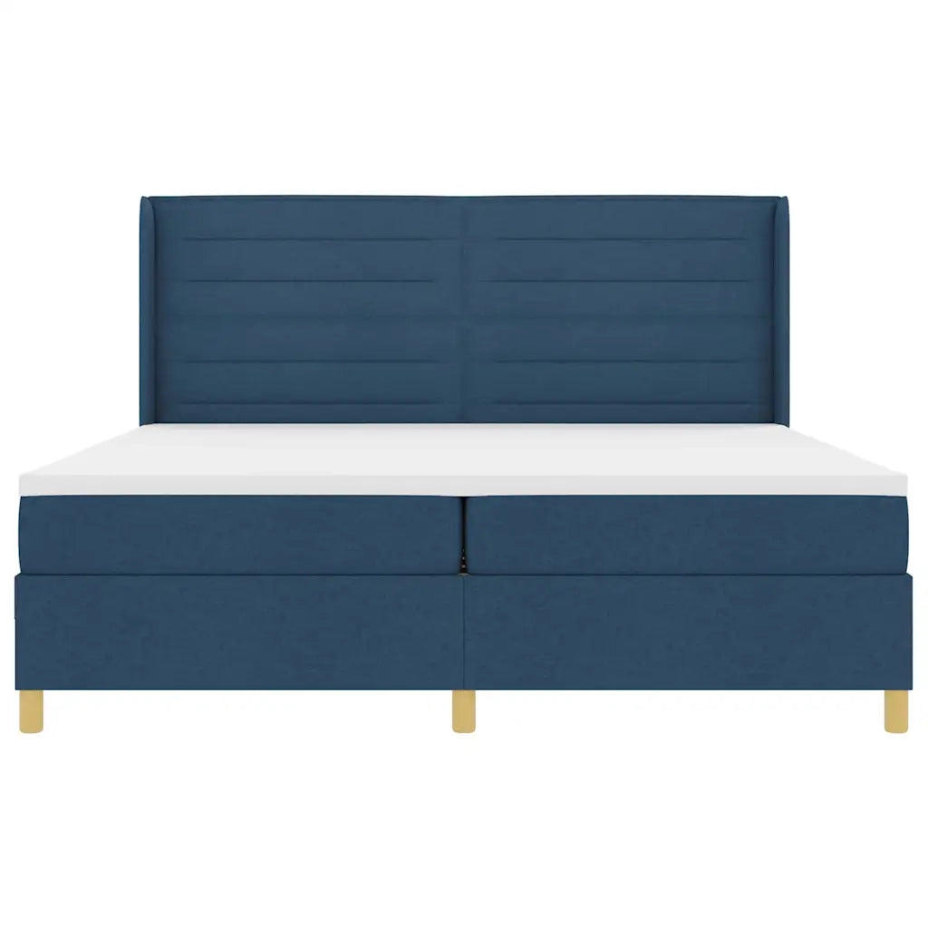 Letto a molle con strisce LED Blu 200 x 200 cm Tessuto 3343657