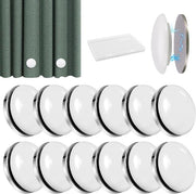 Douchegordijn Gewichten Magnetici - 12 Paar - Bianco - Con Scatola di Stoccaggio - Per Douchegordijnen Tafelkleden - Alta Potenza Magnetica - Facile Montaggio