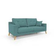 Danish Divano moderno in tessuto morbido impermeabile T02 146 cm petrolio