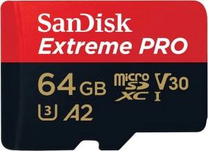 Sandisk extreme pro microsd 64gb a2 c3 uhs-i sdxc 200mb/s - SDSQXCU-064G-GN6MA