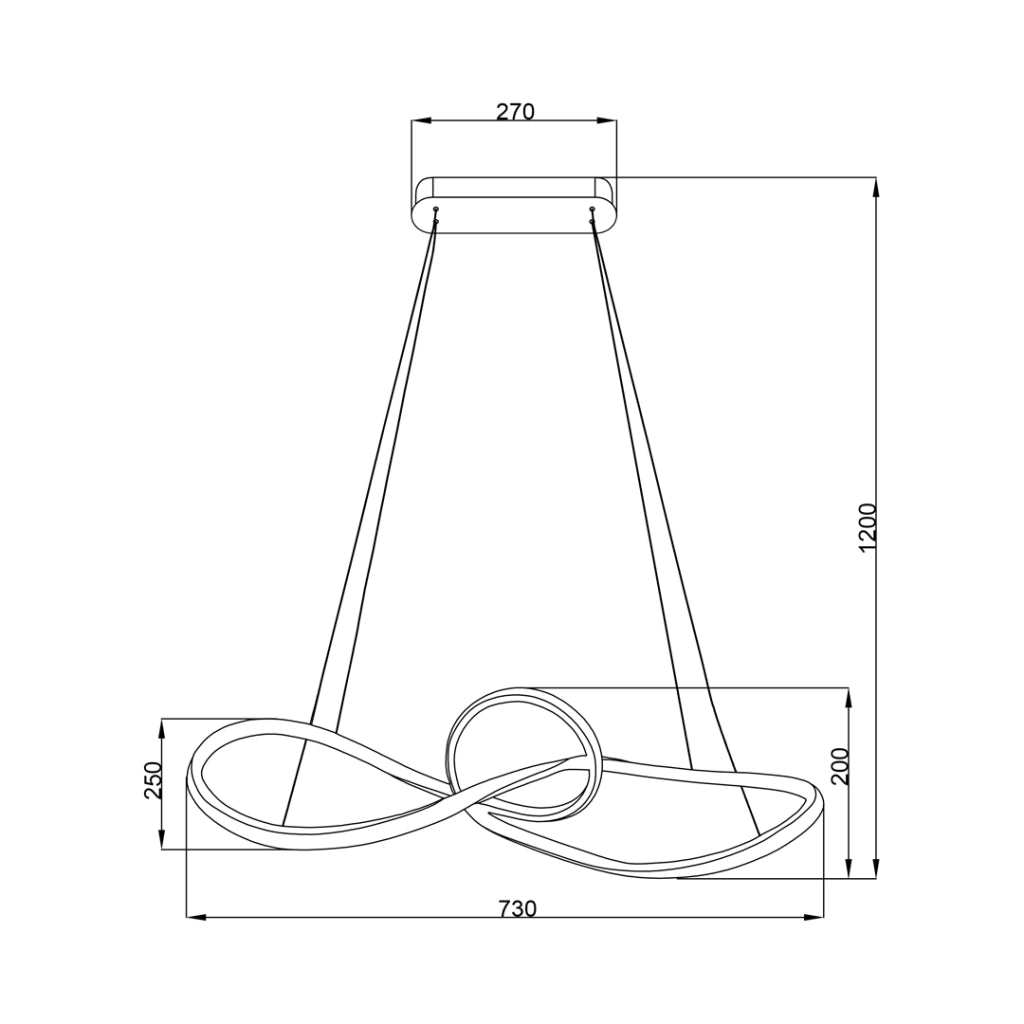 Lampada a sospensione Marco cromo LED 42W 4000K Milagro