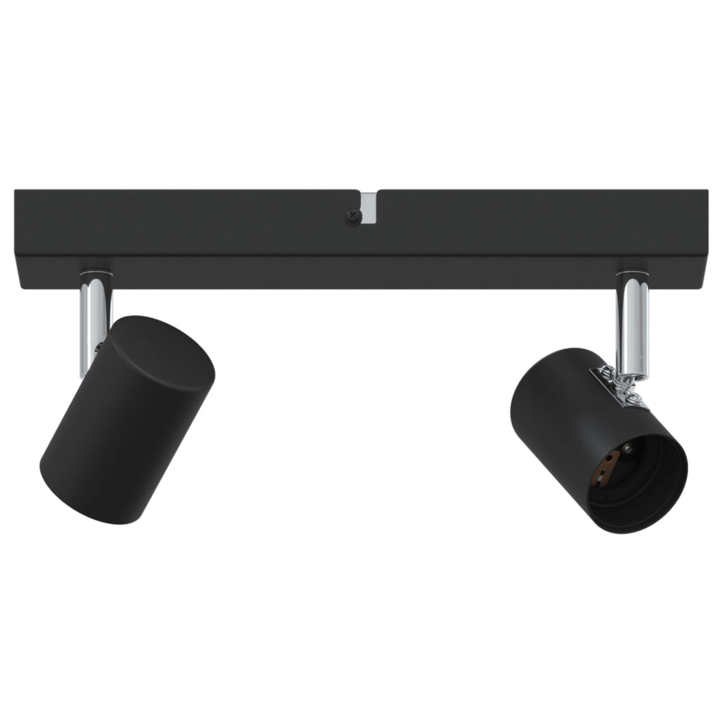 Faretto da soffitto 2 Vie Regolabili Nero E27