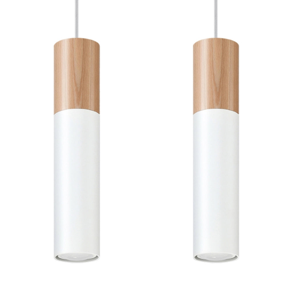 Lampada da parete a LED PABLO Peach Puff a 2 luci, in legno bianco e acciaio, 30x6x90cm