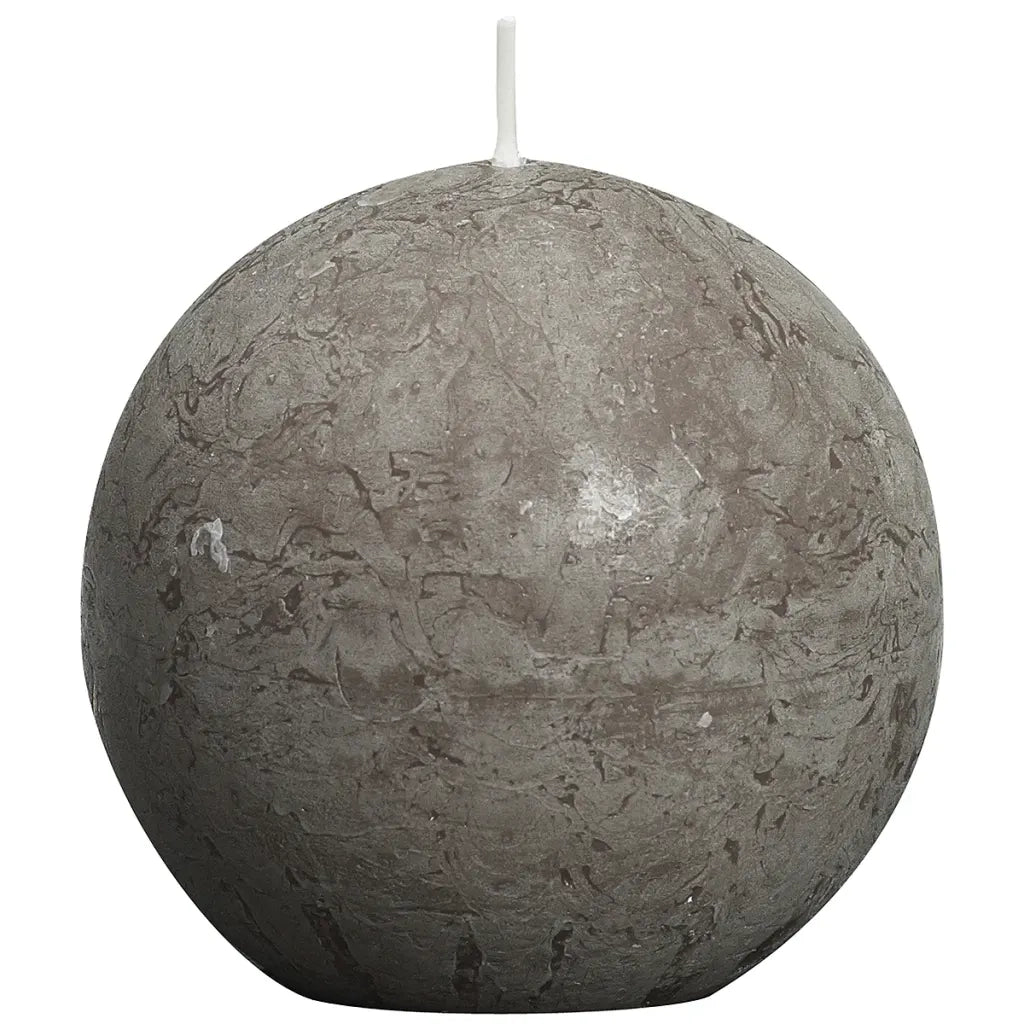 Bolsius Candela a Sfera Rustica 80 mm Grigio Talpa 6 pz 400718