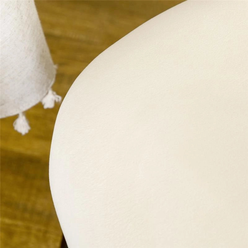 SET 2 SEDIE IMBOTTITE CON RIVESTIMENTO EFFETTO VELLUTO BEIGE