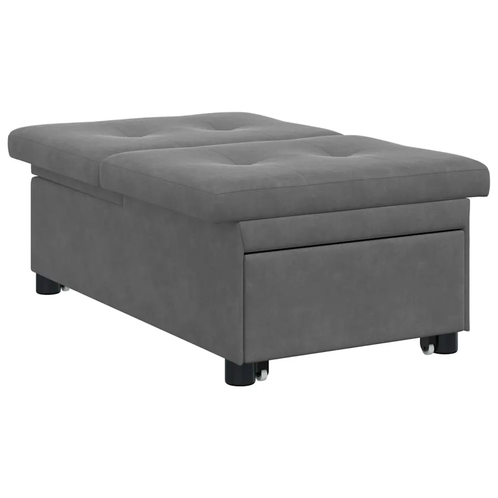 Divano Letto Estraibile Grigio scuro 194 x 67 x 82 cm 42008609