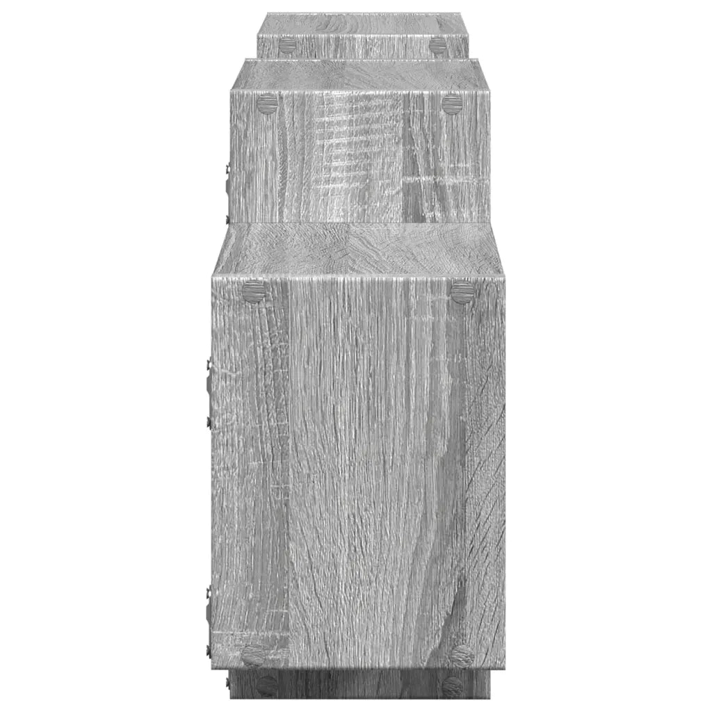 vidaXL Mensola a Muro Grigio Sonoma 129x18x42 cm in Truciolato