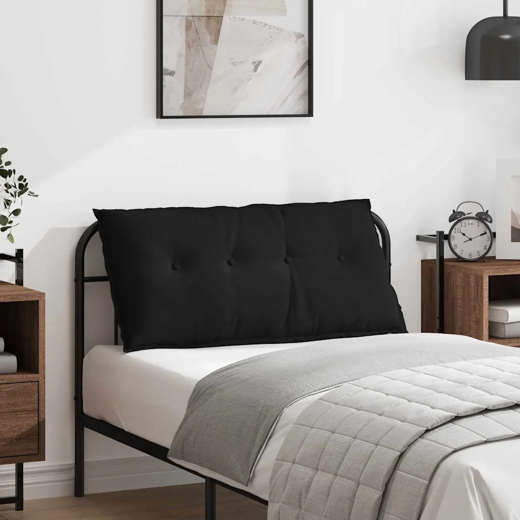 Cuscino per Schiena Nero 100 x 50 cm Tessuto in Microfibra