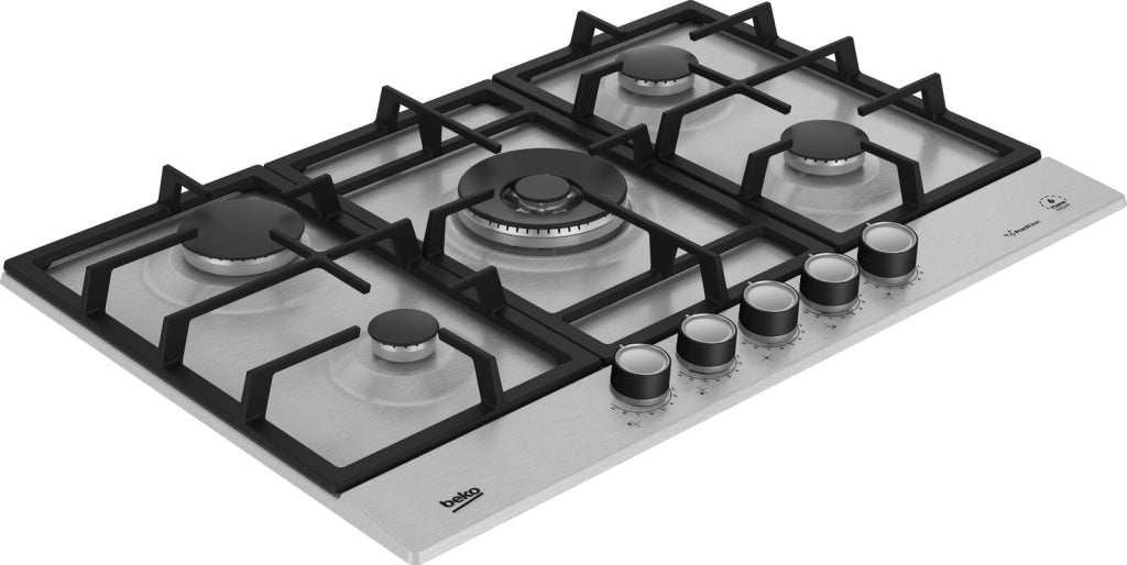 Beko HIAW75226SXE Acciaio inossidabile Da incasso 75 cm Gas 5 Fornello(i)