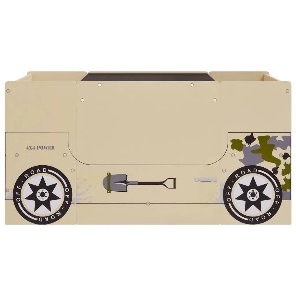 Set Tavolo e Sedia per Bambini 3 pz Auto Fuoristrada in MDF cod mxl 68051