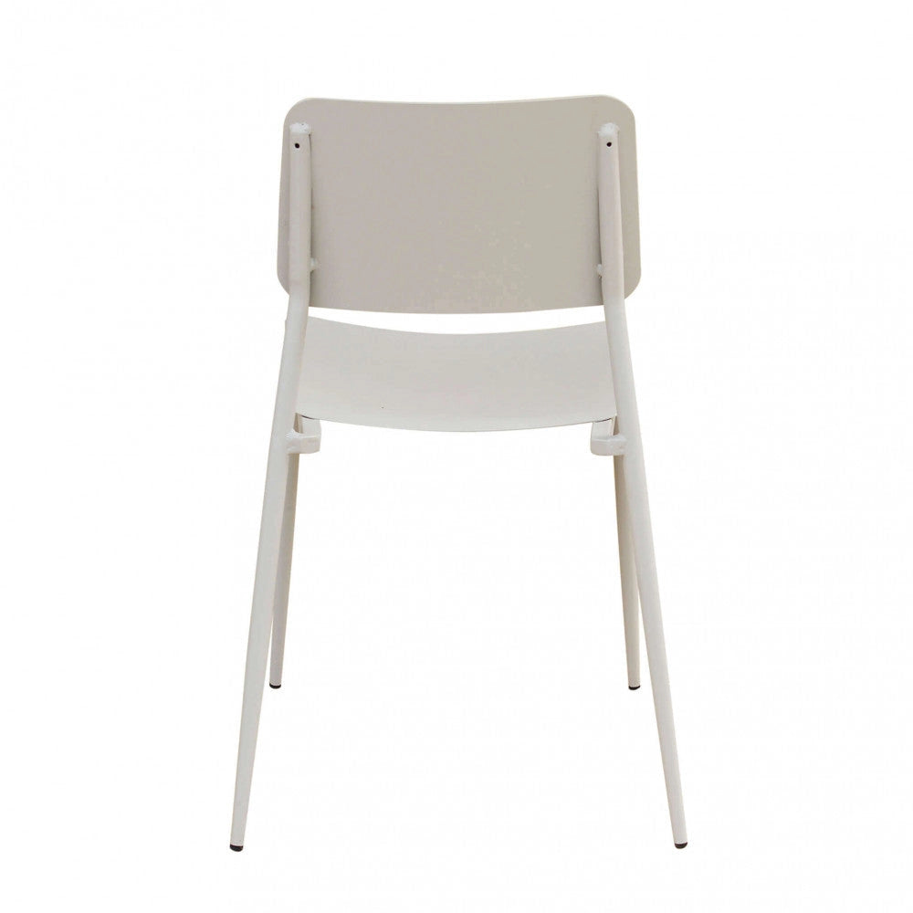 Sedia da Giardino Vega Impilabile 42x53x80 h cm in Acciaio Tortora
