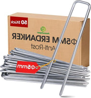 Anker per terra 5 mm (50 pezzi) - pavimenti estremamente duri - anker per terra stabili - tende di sicurezza - ombrelloni - cancelli - vasi - 200 mm di lunghezza 30 mm di larghezza