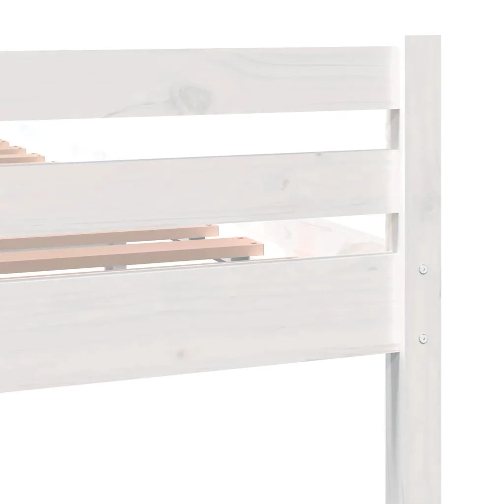 Giroletto-Struttura Letto Bianco in Legno Massello 200x200 cm 954450