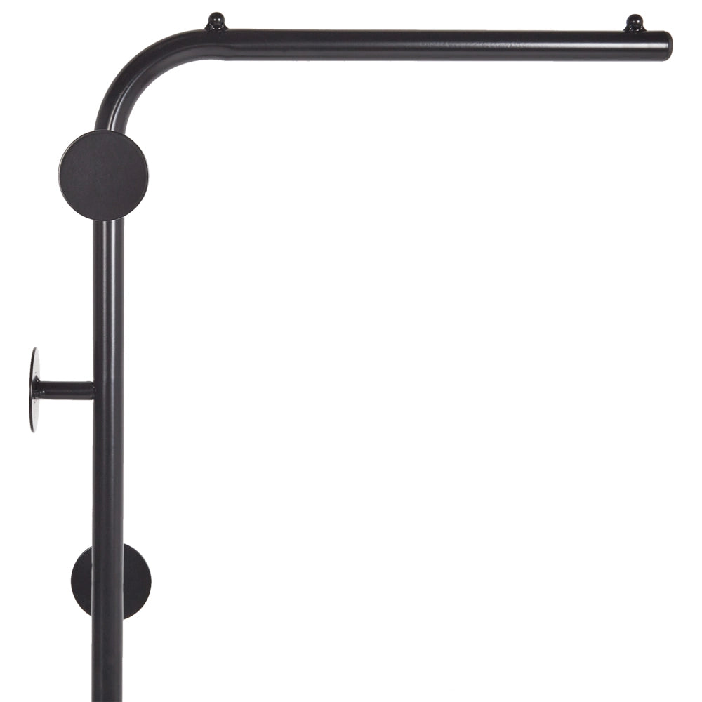 Appendiabiti in metallo nero da 169 cm appendiabiti autoportante industriale moderno pezzo decorativo per corridoio Accessori