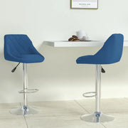Sgabelli da Bar 2 pz Blu in Velluto cod mxl 56153