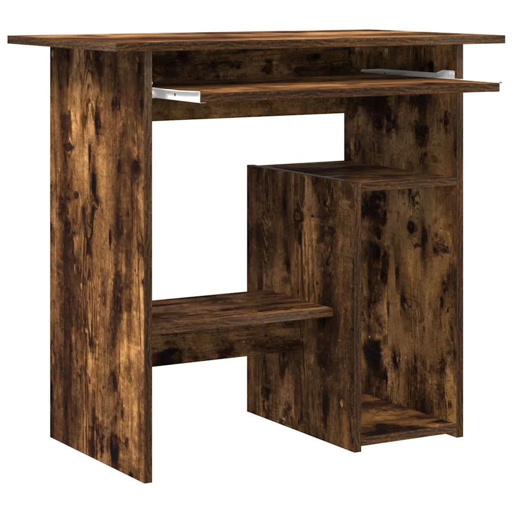 Scrivania | Tavolo da Ufficio Rovere Fumo 80x45x74 cm in Legno Multistrato