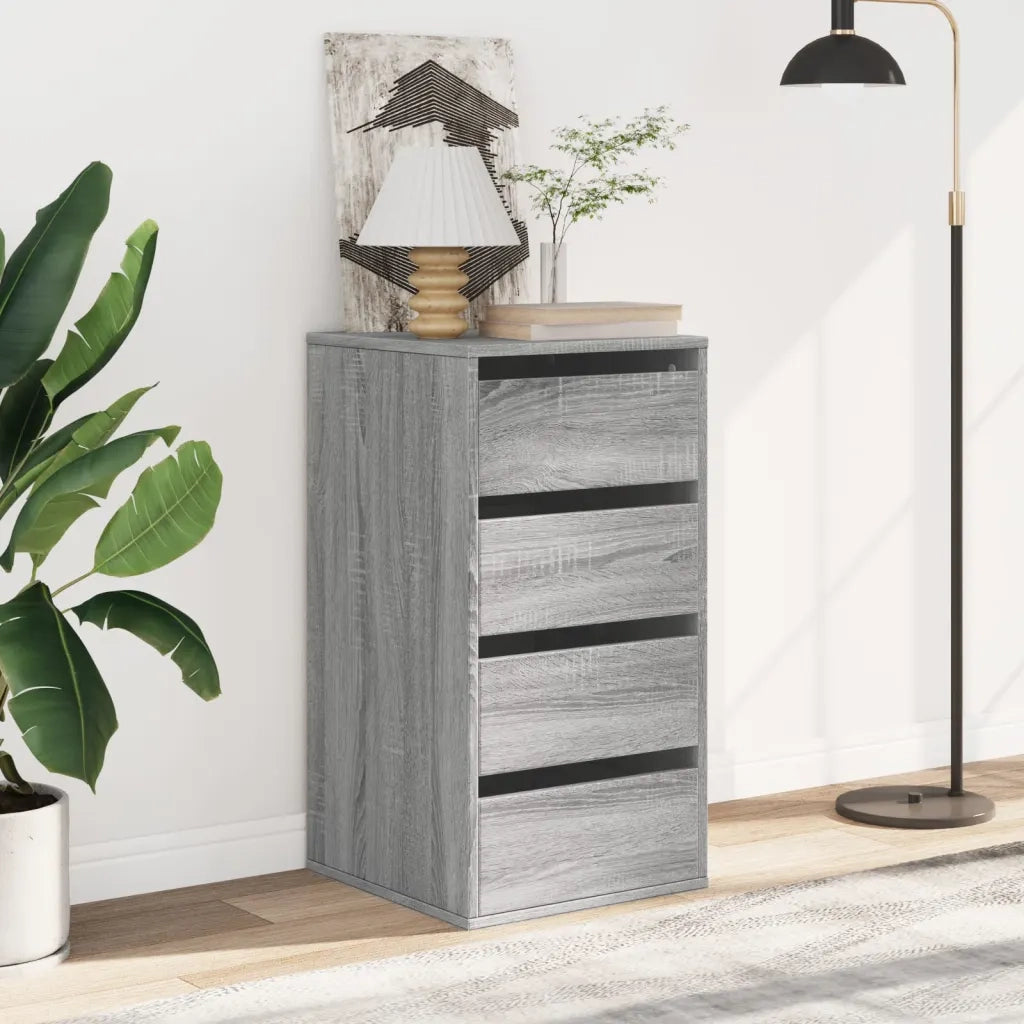 Cassettiera Angolare Grigio Sonoma 40x41x76cm Legno Multistrato 852866