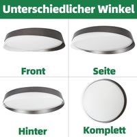 ZMH Lampada da soffitto plafoniera LED moderna nera 36W dimmerabile telecomando