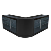 Set Banconi Nero Helios LED K1500 CM60 con Serratura e Vetrina Espositiva