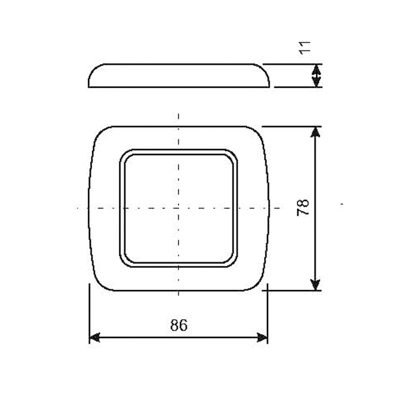 CORNICE AD UN MODULO MM.86X78 SUPPORT 1 MODULE