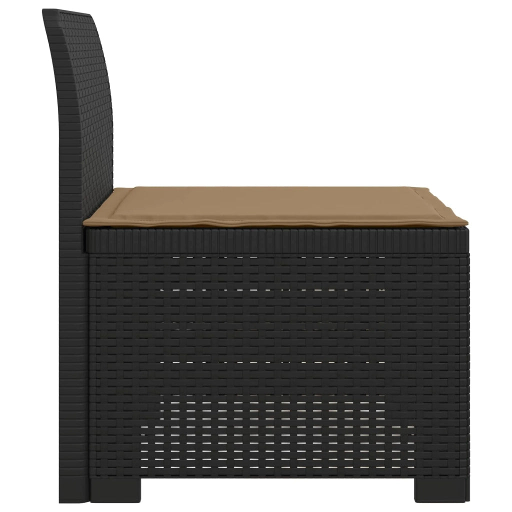 Divano da esterno-Divano da Giardino a 1 Posto con Cuscino Aspetto Rattan PP 808844