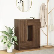 Credenza con Cassetti e Ante Rovere Marrone 73x31x90 cm 861856