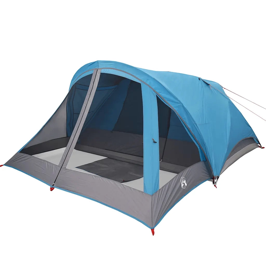 Tenda da Campeggio | Tenda Familiare a Cabina per 4 Persone Blu Impermeabile