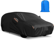 Hoes Auto 10 laags - Impermeabile, Resistente allo Scorrimento e Protezione UV - Con Panno di Cotone - Nero S1 per Sedan 420-450 cm