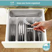Organizzatore di accessori per la cucina estensibile - Organizzatore di argenteria regolabile per contenitori di cucina