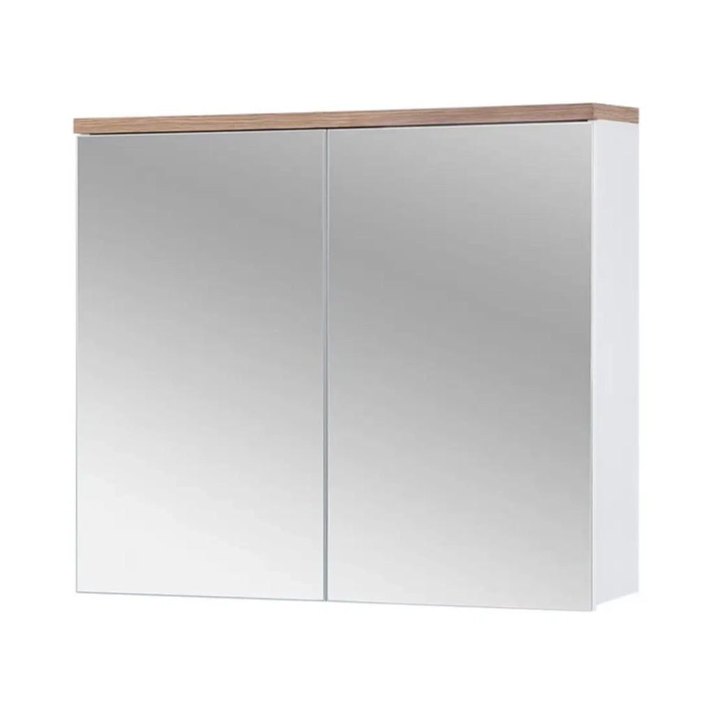 Insieme ERMANO: mobile sotto lavabo 80cm + lavabo da incasso + sifone + mobili con specchi