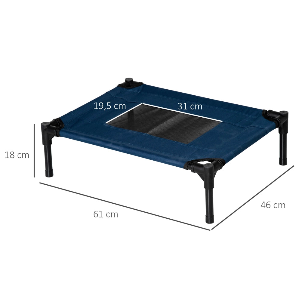 Letto per cani e gatti ¨C zephmum ¨C tessuto Oxford 61x46x18 cm blu nero