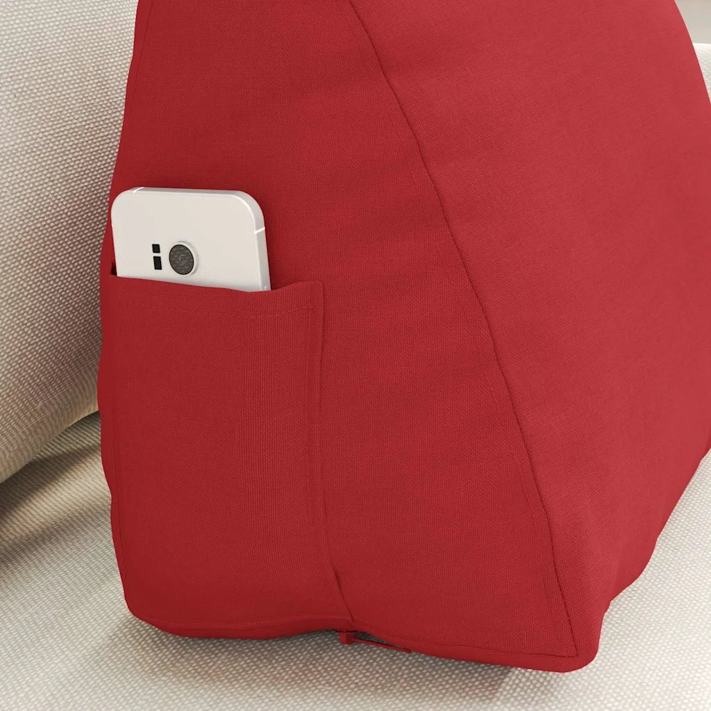 Cuscino per Schiena Rosso 45 x 20 x 35 cm Tessuto