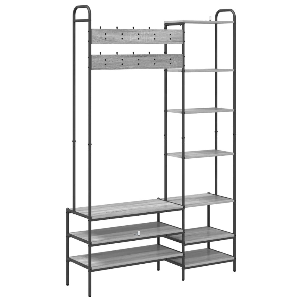Appendiabiti con panca per scarpe Sonoma grigio 8012041